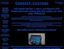 Tablet Screenshot of concept-customs.com